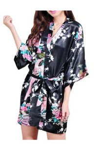 Black Kimono Robe