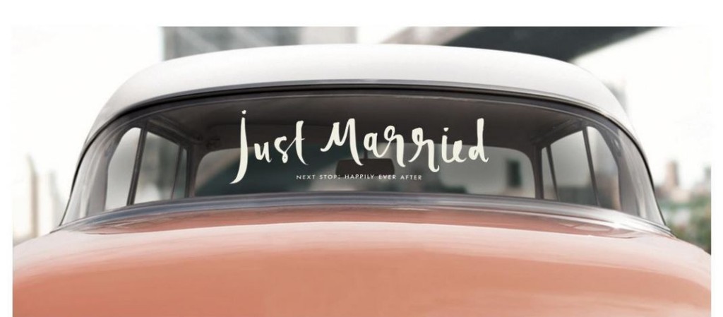 Just Married -Kate Spade Car decal