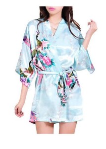 Light Blue Kimono Robe