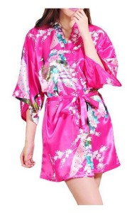 Rose Red Kimono Robe