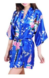 Royal Blue Kimono Robe